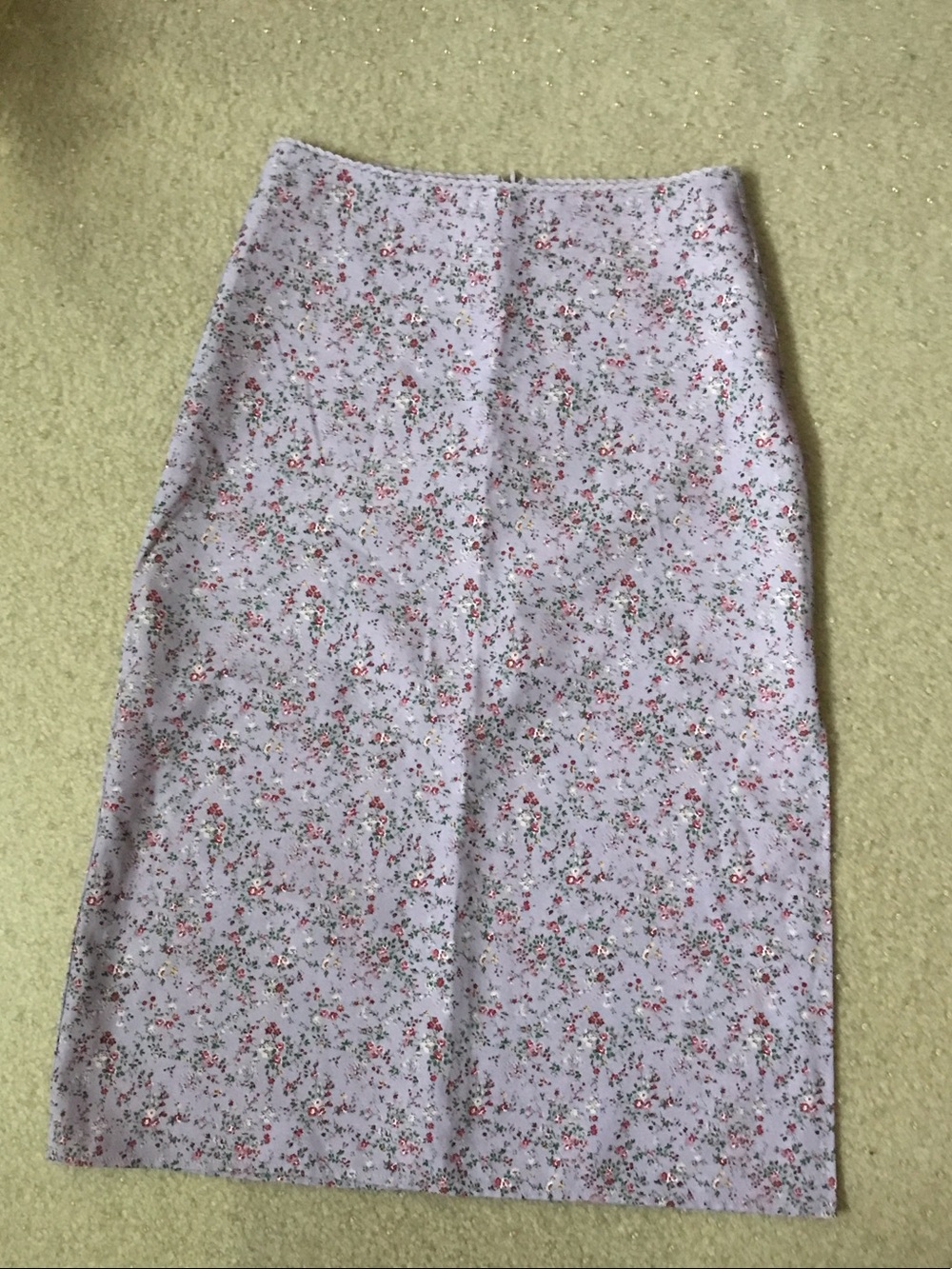 Floral Lavender Pencil Skirt - Women's Slim Fit